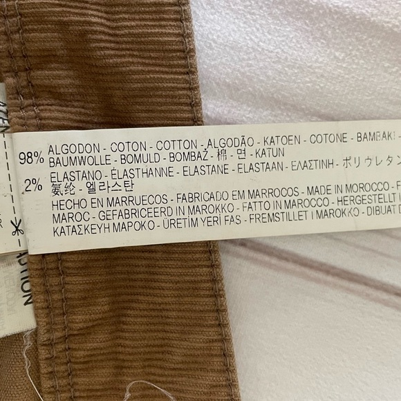 Zara Corduroy Skirt Women’s M Brown Button Front Academia Chocolate Western Boho - Picture 15 of 16